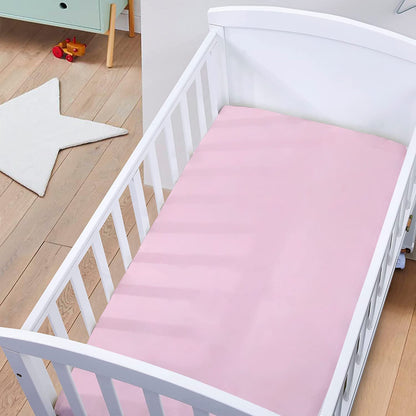 Little Grape Land Pack and Play Sheets Mini Crib Sheets Soft Breathable Pack N Play Sheets, Playard Fitted Sheet 2 Pack Stretchy Fits 38"x26" Playard Mattress, Pink Floral