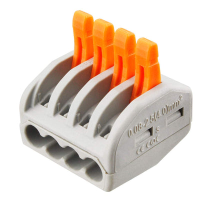 115 PCS Lever Wire Electrical Connectors Nuts Kit with Bases&Screws 28-12 AWG, Multiple Stud Electrical Connectors 2/3/4/5 Conductor Combination, Quick Disconnect Compact Splicing