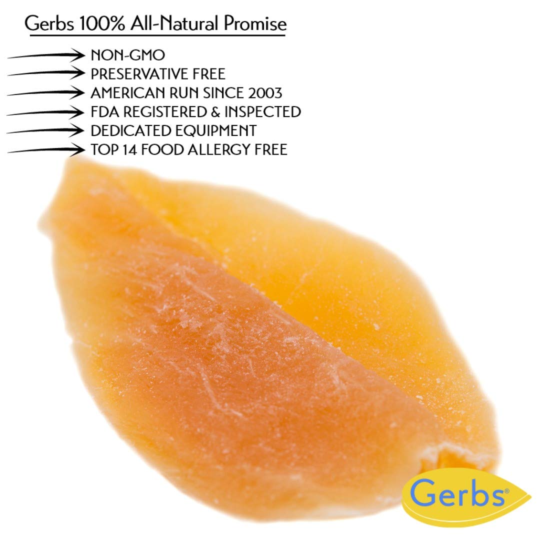 Gerbs Sweetened Dried Mango Slices 2 lbs. | Unsulfured, No Additives, Resealable Bag | Naturally Chewy & Sweet | Top 14 Allergen-Free
