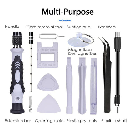115-in-1 Precision Screwdriver Set, Mini Professional Magnetic Repair Tool Kit, Small Screwdriver for Phone, Computer, Watch, Laptop, Macbook, Game Console, Electronic, Toys Repair