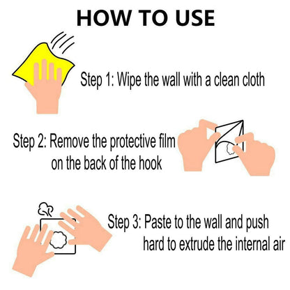 Jwxstore 24 Pack Heavy Duty Self Adhesive Hooks - 33lb Max, Transparent, Waterproof, Sticky Wall Hooks for Keys, Bathroom, Shower, Outdoor, Kitchen, Door, Home Improvement, Utility