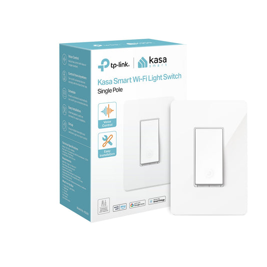 Kasa Smart Light Switch HS200, Single Pole, Needs Neutral Wire, 2.4GHz Wi-Fi Light Switch Works with Alexa and Google Home, UL Certified, No Hub Required , White