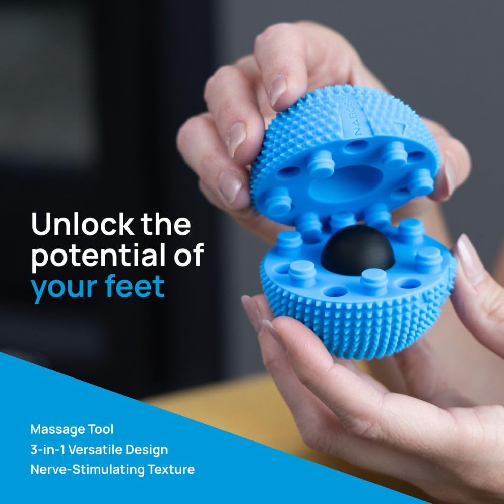 NABOSO Original Neuro Ball - Neuroscience-Based Textured Foot Massage Ball, Professional Myofascial Release Tool for Plantar Fasciitis Relief and Recovery