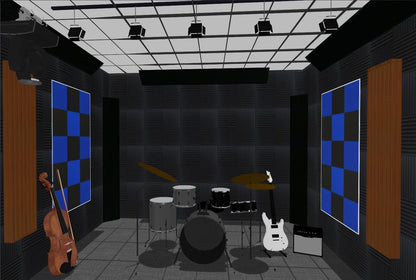 52 Pack Acoustic Foam Panel Wedge Studio Soundproofing Wall Tiles 12" X 12" X 1"