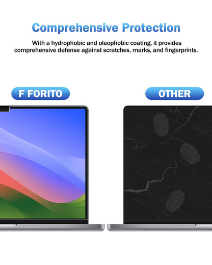 F FORITO 2-Pack Anti Blue Light Matte Screen Protector Compatible with MacBook Air 15.3 inch (2023-2025, M2, M3, M4), Eye Protection Blue Light Blocking Anti Glare Computer Screen Cover