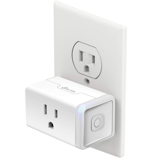Kasa Smart Plug Mini with Energy Monitoring, Smart Home Wi-Fi Outlet Works with Alexa, Google Home & IFTTT, Wi-Fi Simple Setup, No Hub Required (KP115), White