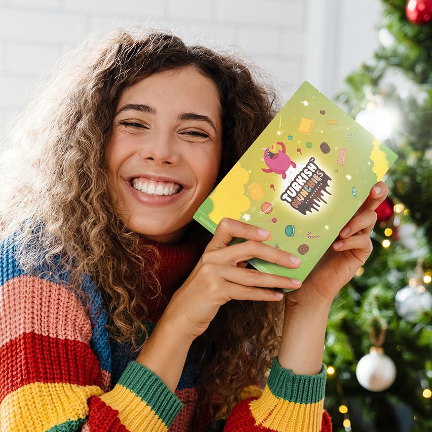 Midi International Snack Box | Premium Exotic Foreign Snacks | Unique Snack Food Gifts Included | Try Extraordinary Turkish Snacks | Candies from Around the World | 12 Full-Size + 1 Bonus Snacks