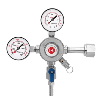 Kegco KC LH-542 Premium Pro Series Dual Gauge Co2 Draft Beer Regulator, Chrome