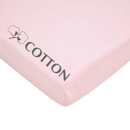 American Baby Company 100% Natural Cotton Fitted Mini Crib Sheet 38" x 24" - Soft & Breathable Small Nesting Portable Crib Sheet, Fits Pack N Play Mattresses, Baby Pink, for Boys & Girls