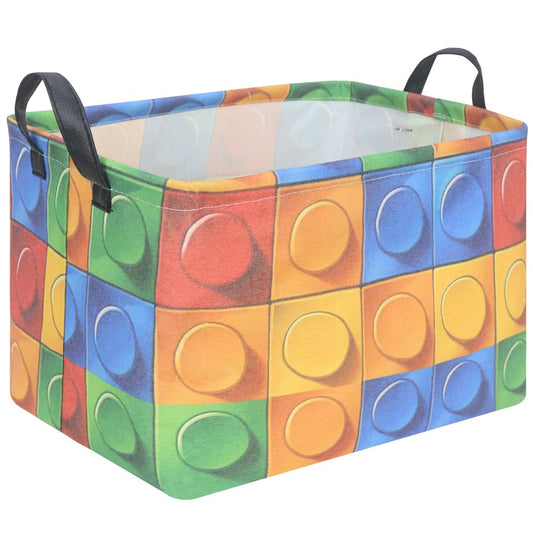 FXOLCSHE Building brick Basket,Building block book storage box,Laundry hamper,Waterproof foldable Kid's laundry basket,Shelf box,Baby Room decor(Building block)