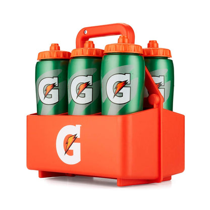 Gatorade 6-Pack Squeeze Bottle Carrier, Team Equipment, Orange