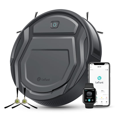 Lefant Robot Vacuum Cleaner M210 Pro,Slim,Quiet,2200Pa Suction,120 Min Self-Charging Robotic Vacuums, Freemove 3.0,WiFi/APP/Alexa,6 Cleaning Modes Ideal for Hard Floors Pet Hair Low Carpet,Gray