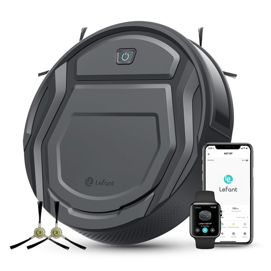 Lefant Robot Vacuum Cleaner M210 Pro,Slim,Quiet,2200Pa Suction,120 Min Self-Charging Robotic Vacuums, Freemove 3.0,WiFi/APP/Alexa,6 Cleaning Modes Ideal for Hard Floors Pet Hair Low Carpet,Gray