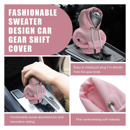 JOYCOURT Car Gear Shift Hoodie, Fashionable Gear Shift Knob Cover, Mini Hoodie for Auto Shifter, Auto Interior Cute Gadgets, Universal Car Decoration Accessories