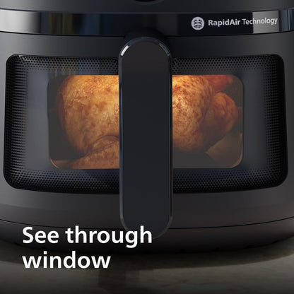 Philips Airfryer 2000 series 6.2L - 1700W Power, Cooking window, RapidAir technology, Digital touchscreen, 13 cooking options, Up to 90% less fat, Black (NA230/00)