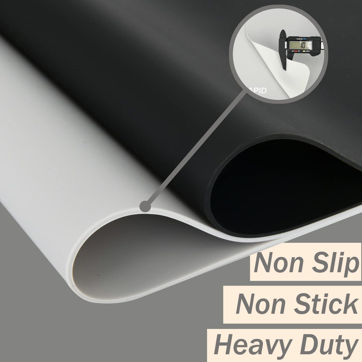 Extra Large Silicone Mat 36" x 24" Place Mats, Heat Resistant Mat for Kitchen Countertop Protector, Thick Placemats Washable Silicone Mats for Kitchen Counter Mat Dining Table Mat, Grey, Sapid