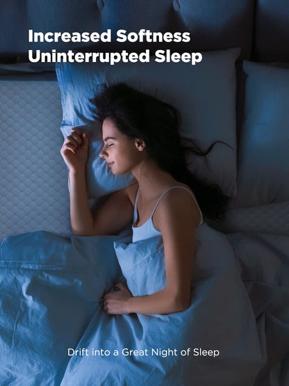 PERLECARE 3 Inch Gel Memory Foam Mattress Topper for Pressure Relief, Premium Soft Cooling Sleep, Non-Slip Design with Removable & Washable Cover, CertiPUR-US Certified - Queen