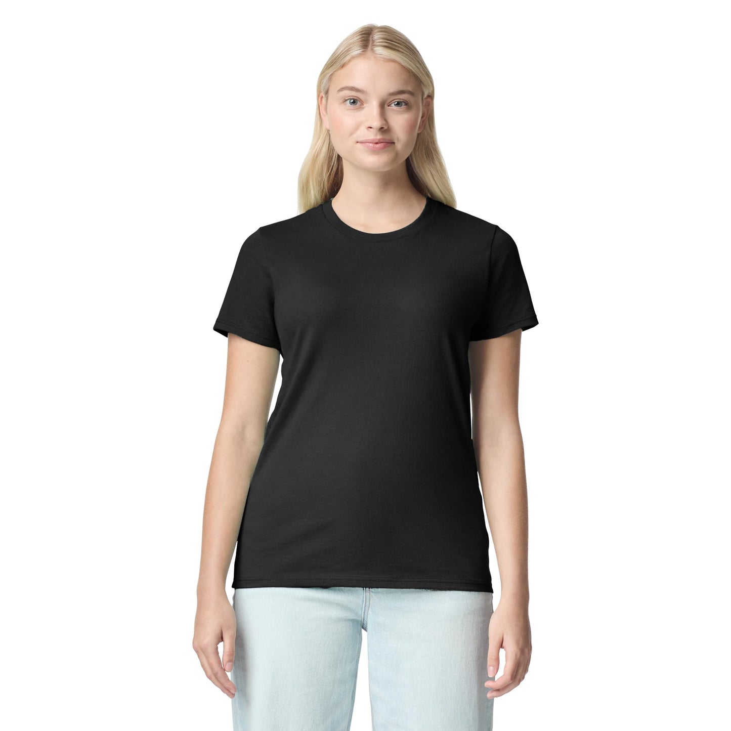 Gildan womens Heavy Cotton Adult T-shirt, 2-pack T Shirt, Black, Large US