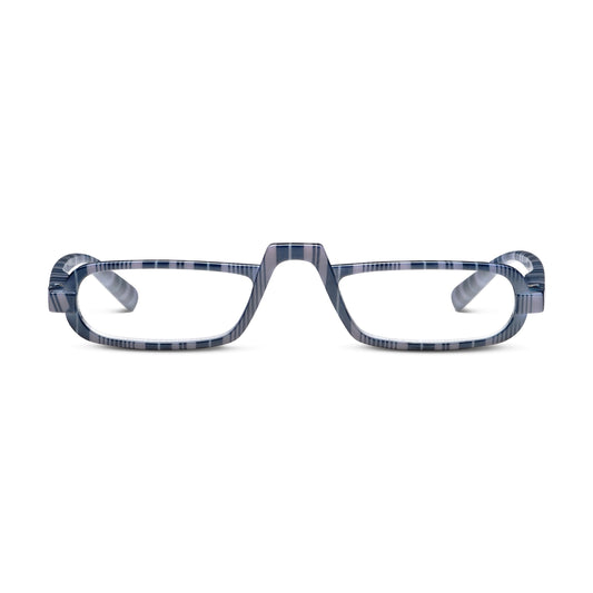 Peepers by PeeperSpecs Women's Fruit Stripe Gum Rectangle Reading Glasses, Navy, 1.75