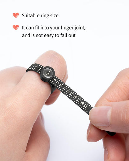 Meowoo Ring Sizer Measuring Tool with Magnifier, for Ring Measurer and Ring Sizer Clear and Intuitive Reading. Plastic Ring Sizer with Lens, 1-17