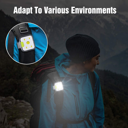 innofox Running Light, 2Pack Reflective Safety-Light for Runners, Rechargeable LED Light, Clip On Running Lights with Runners and Joggers for Camping, Hiking, Running, Outdoor Adventure (Black)