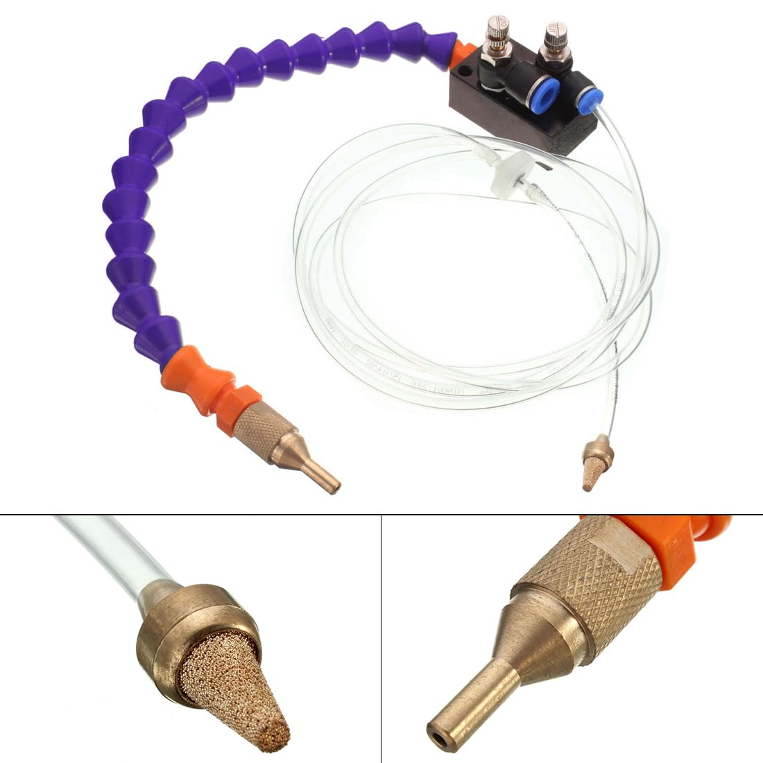 OriGlam Mist Coolant Lubrication Spray System for Metal Cutting Engraving Cooling Sprayer Machine for Air Pipe CNC Lathe Milling Drill