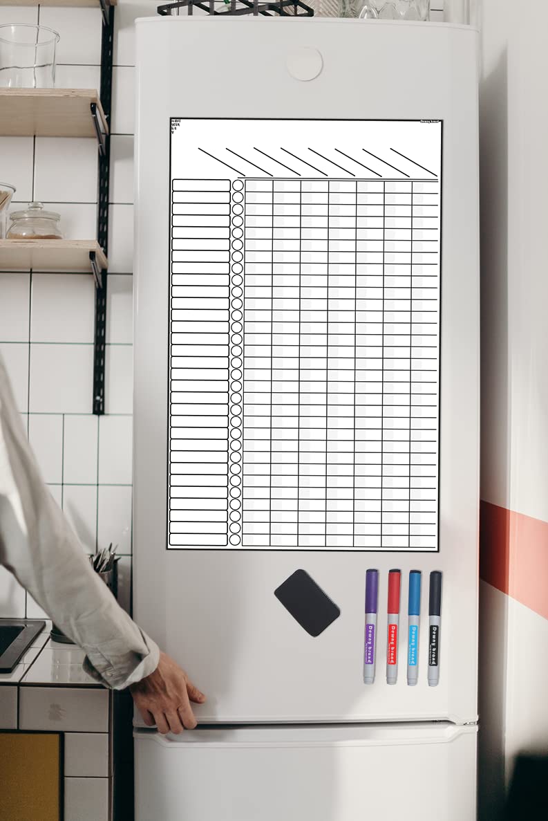 Multi-use Magnetic to-Do List Board Chore Chart List Goal Planner Task Habit Tracker Monthly Weekly Daily Homework Child Calendar Family Wedding Checklist Chirstmas Gift Kitchen Fridge Dry Erase Board