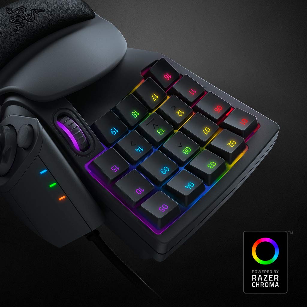 Razer Tartarus V2 Gaming Keypad: Mecha Membrane Key Switches - One Handed Keyboard - 32 Programmable Keys - Customizable Chroma RGB Lighting - Programmable Macros - Snap Tap - Black