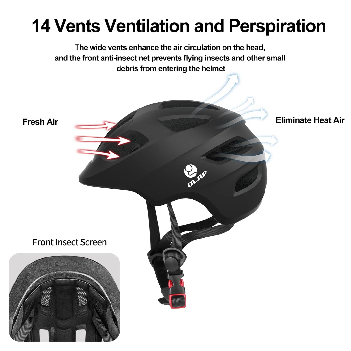GLAF Baby Bike Helmet Toddler Helmets for 1 Year Old and up Infant Girls Boys Multi Sport Adjustable for Scooter Bicycle Kids Youth Child Skateboard Safety Cycling (XS, Matte Black)