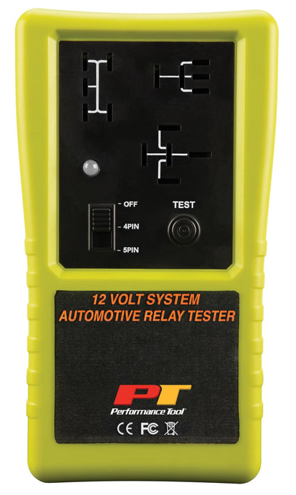Performance Tool 3009 Compact Cordless Automotive Relay Tester for 12 Volt 4 and 5 pin relays and More