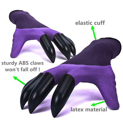 Famoy Claw Gardening Gloves for Planting, Garden Glove Claws for Women Purple
