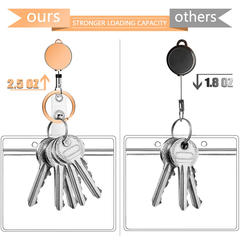 Retractable Lanyards for ID Badges and Keys, Cute Breakaway Teacher Lanyard with Badge Holders and Reels, Durable Silicone Beaded Lanyard for Women, Nurses, Office with 2 Waterproof Card Holders