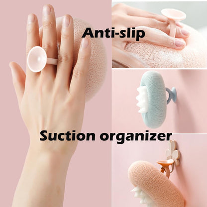 2 Pack Bath Body Brush,Exfoliating Body Scrubber,Bath Sponge Brush to Scrub The Body and Enjoy The Shower(Pink&Blue)…