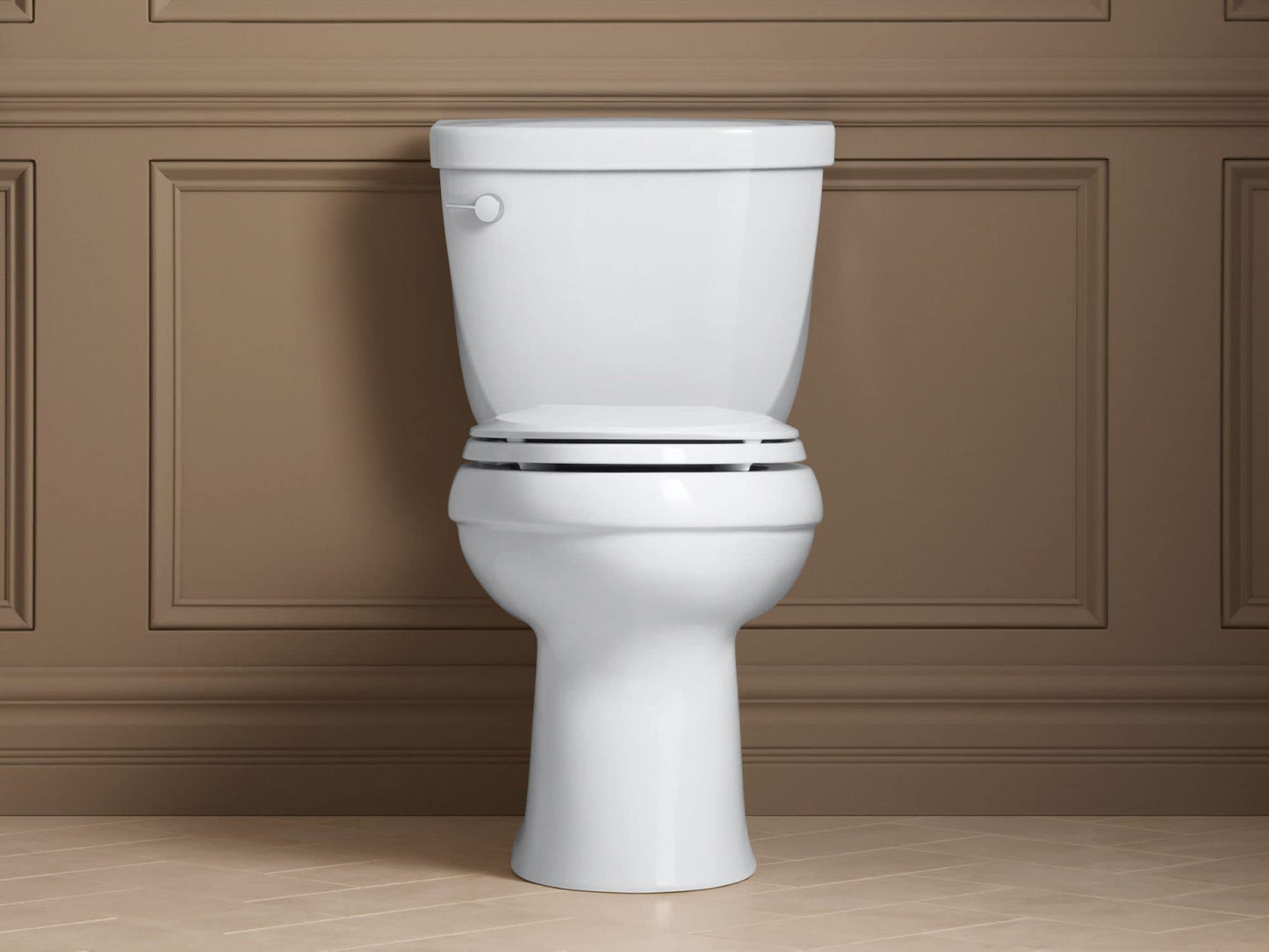 KOHLER K-4636-95 Cachet Elongated, Grip Tight Bumpers, Quiet-Close Release Hinges, Quick-Attached Hardware, No Slam Toilet Seat, Ice Grey
