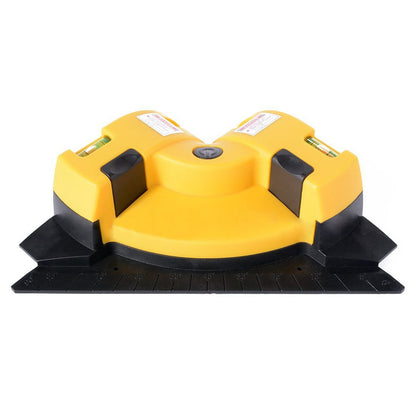 QWORK Right Angle - 90 Degree Horizontal & Vertical Laser Level Line Projection Square Level Laser with Two Suction Cups