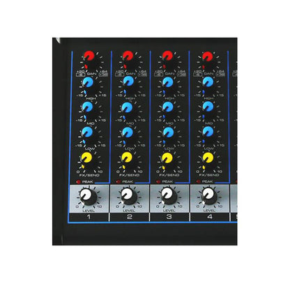 Pyle 6-Channel Professional Audio Mixer - USB - Bluetooth - 48V Phantom Power - Digital MP3 Input - FX 16-Bit DSP - Desk System Interface - PMXU63BT