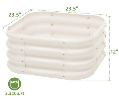 2-Pack 2x1ft Galvanized Raised Garden Bed, Outdoor Planter Bed, Metal Planter Box for Gardening and Planting