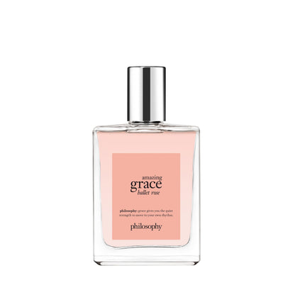 philosophy amazing grace ballet rose eau de toilette - dreamy & floral women's perfume - with notes of rose, lychee & musk - long lasting fragrance - 2 fl oz.