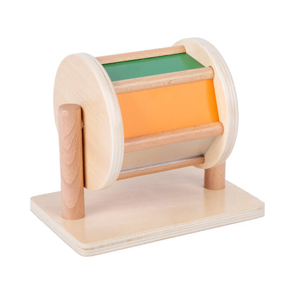 Montessori Baby Toys Play Kit - Mirror, Peekaboo, Knob Puzzle, Spinning Drum, Rainbow Ball - 6-12 Months Toddlers