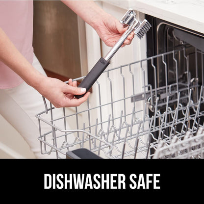 GORILLA GRIP Patented Dual-Sided Meat Tenderizer, Heavy Duty Kitchen Mallet with Soft Handle, Spiked Side Tenderizes and Smooth Flattens, Maximize Food Flavor, Commercial Grade Chicken Pounder, Black