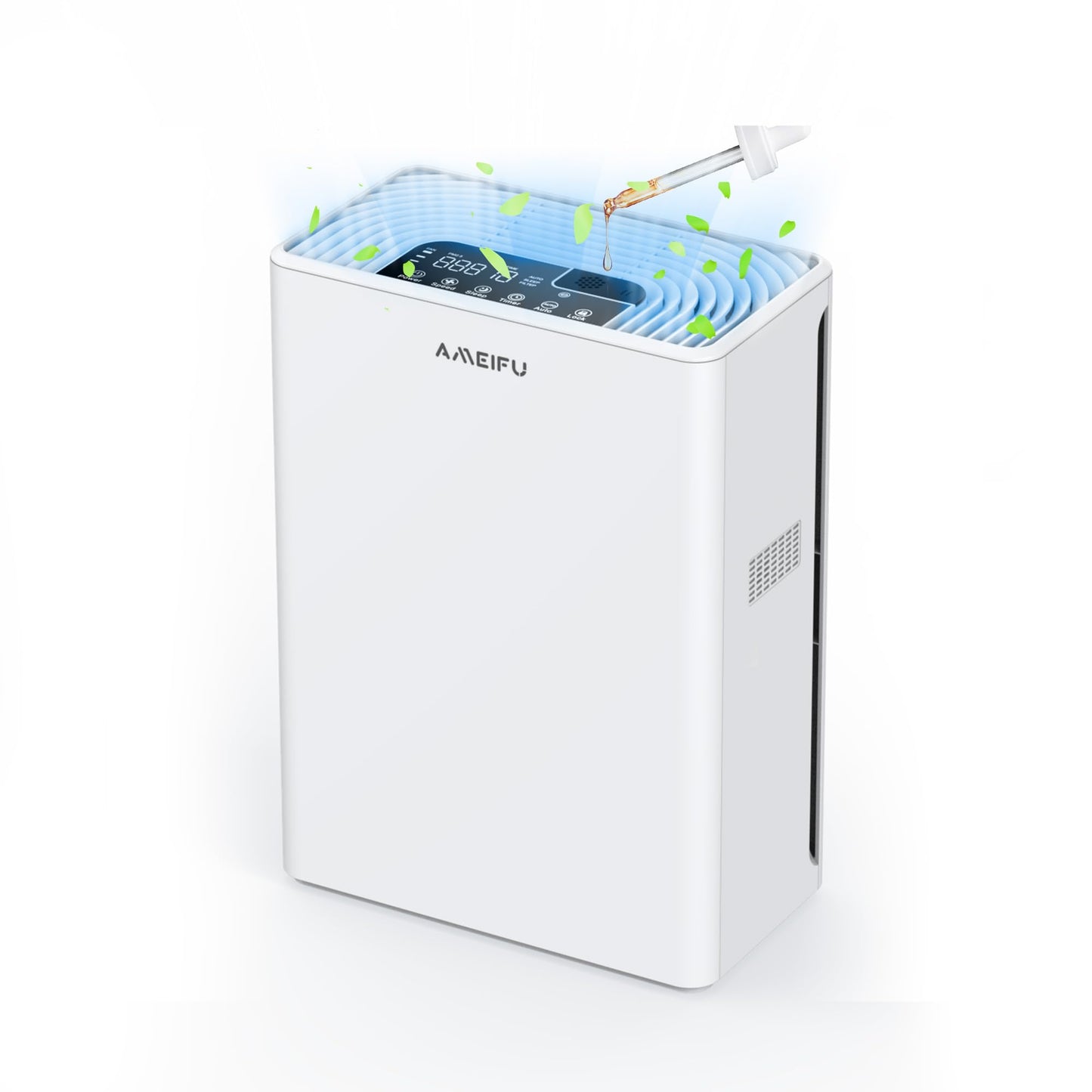 AMEIFU Air Purifiers for Home Large Room up to 2300sq.ft, H13 True Hepa Air Purifiers for Pets Hair, Dander, Smoke, Pollen, 3 Fan Speeds, 5 Timer Air Cleaner