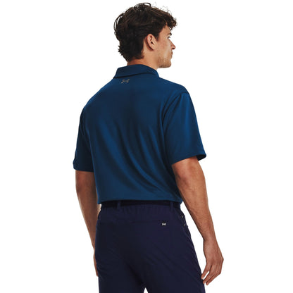 Under Armour Men's Tech Golf Polo, (426) Varsity Blue / / Pitch Gray, Small Tall