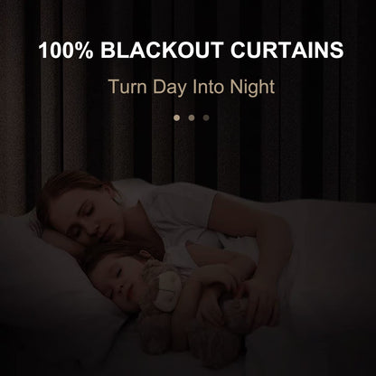 100% Blackout Shield Linen Blackout Curtains for Bedroom 84 Inches Long, Back Tab/Rod Pocket Living Room Drapes, Thermal Insulated Blackout Curtains 2 Panels Set, 50" W x 84" L, Cream