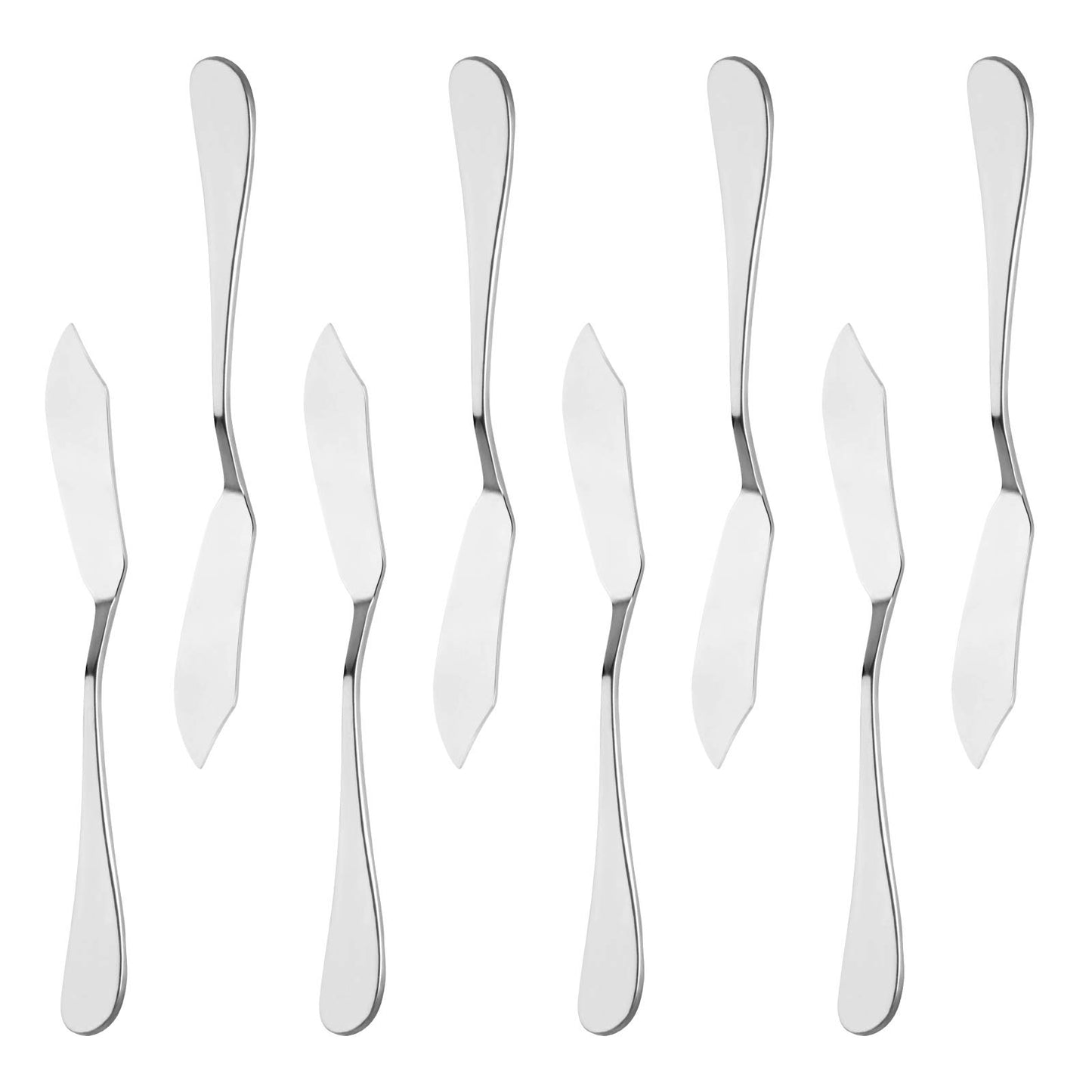 KINMINGZHU 8pcs Stainless Steel Butter Knife, Cheese/Butter Spreaders, Breakfast Spreads Knives,Cheese and Condiments