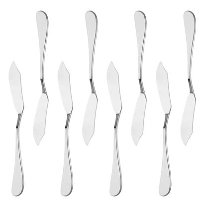 KINMINGZHU 8pcs Stainless Steel Butter Knife, Cheese/Butter Spreaders, Breakfast Spreads Knives,Cheese and Condiments