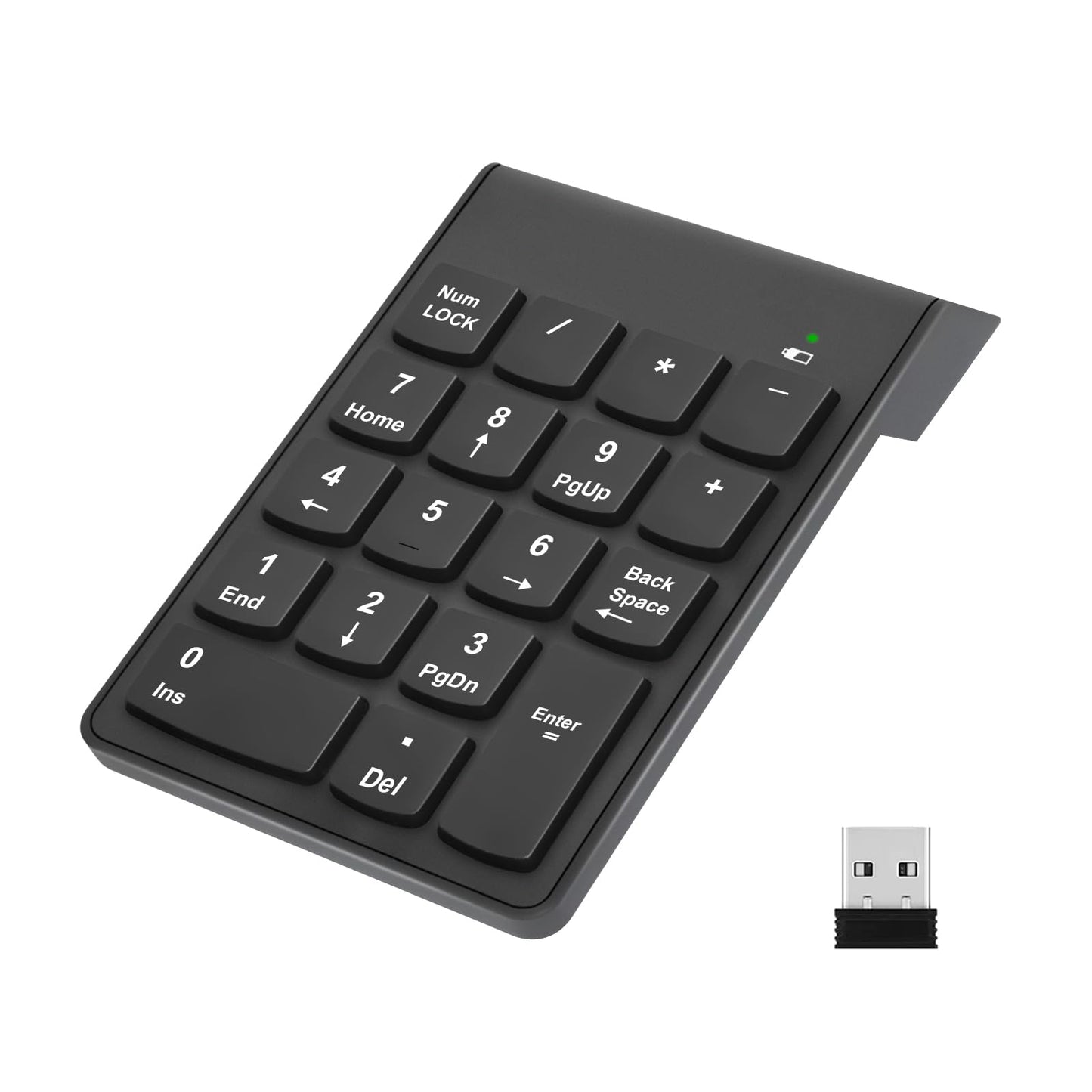 NOOX Wireless Number Pad, Numeric Keypad Numpad Keyboard 10 Key USB Keypad Office Accounting Essentials Desktop Computer Laptops Accessories Compatible Chromebook Notebook EliteBook MateBook etc.