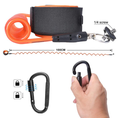 Action Camera Non-Slip Handler Floating Hand Grip Holder Mount + Steel-cored Safety Wrist Strap for GoPro Sony Insta360 Olympus Akaso Underwater Camcorder Diving Surfing Snorkeling Rafting Kayak Scuba