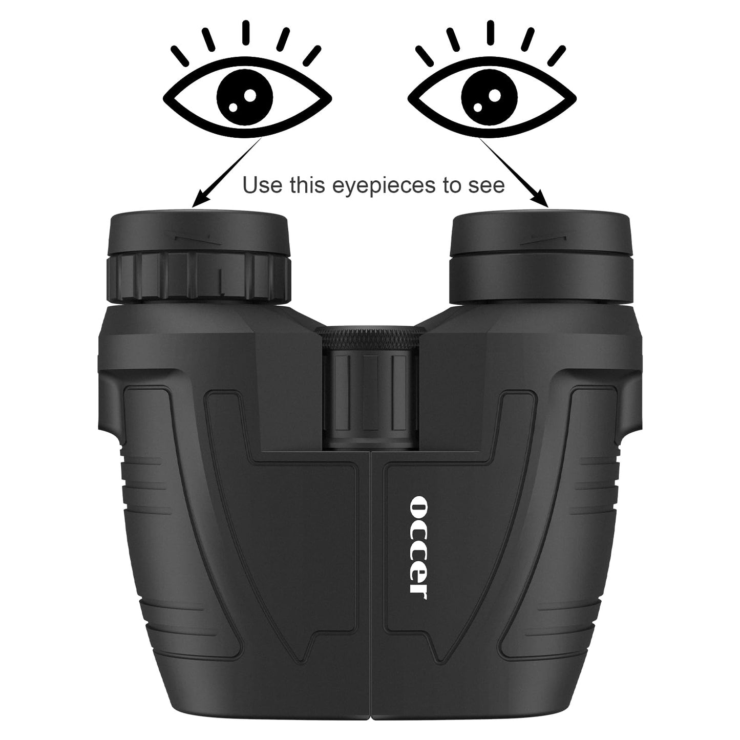 Occer 12x25 Compact Binoculars for Adults and Kids, Large Eyepiece Waterproof Binocular with Low Light Vision,High Powered Easy Focus Binoculars for Bird Watching,Outdoor Hunting,Travel,Sightseeing