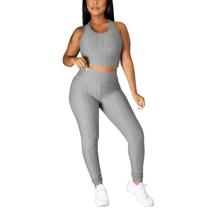 Nimsruc Workout Sets For Women 2 Piece Outfits Sexy Jogging Suits Summer Casual Sweatsuits Bodycon Tracksuits Gray M