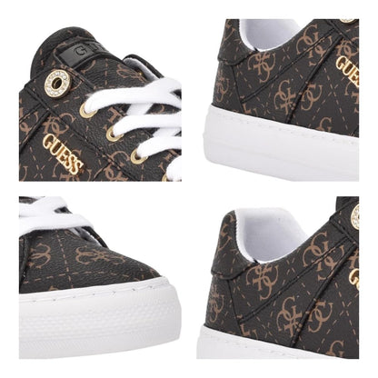 Guess Women's Loven3 Sneaker, Brown Multi 908, 7